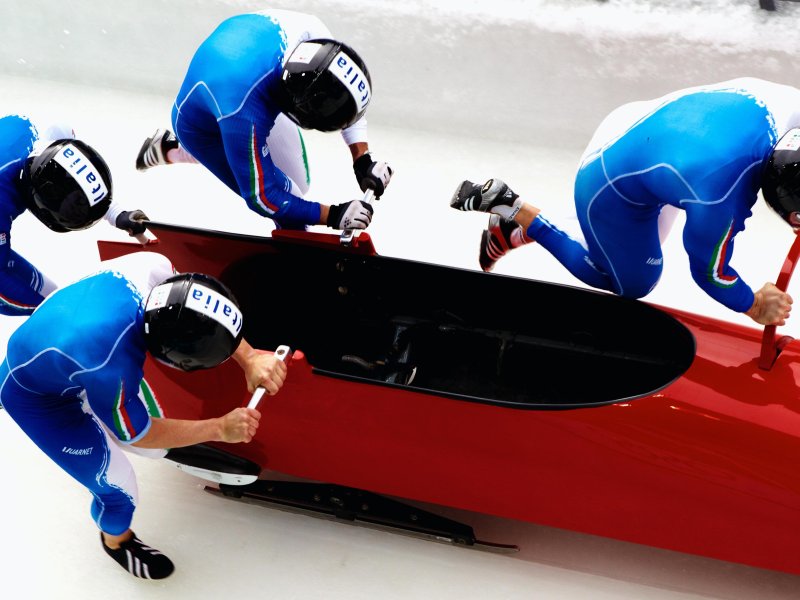 Подготовка команды Канады по бобслею